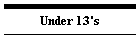 Under 13's